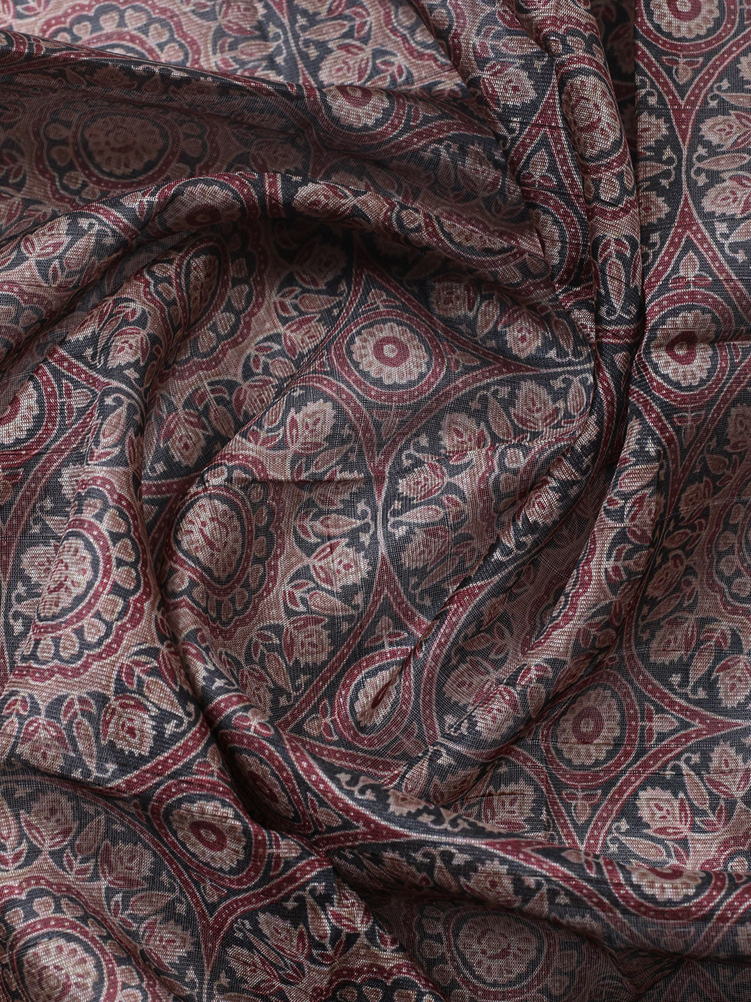 Embroidered Cotton Blend Unstitched Suit With Pant &amp; Dupatta