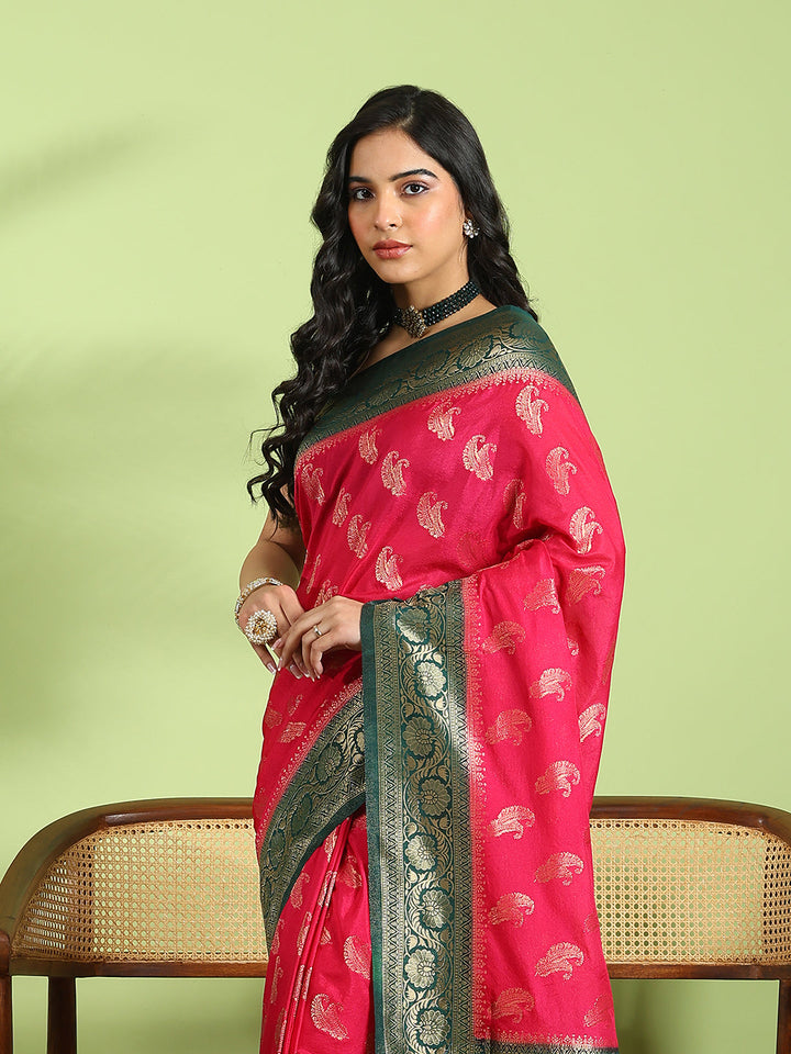 Plain Crepe Saree