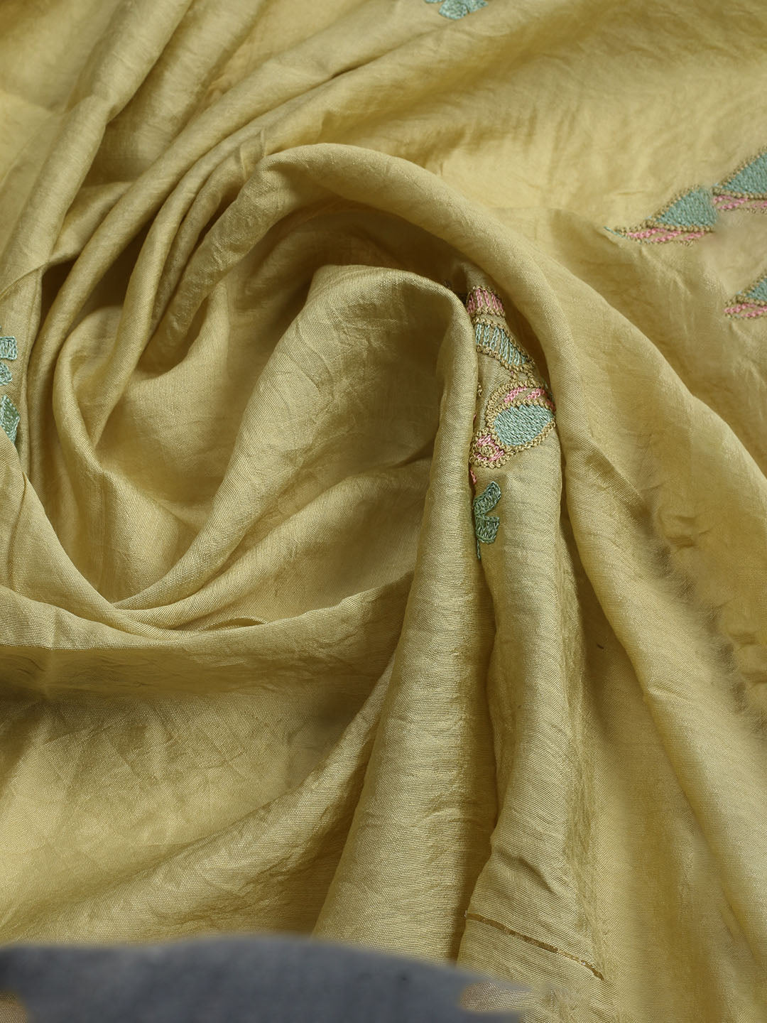 Embroidered Cotton Unstitched Suit With Dupatta