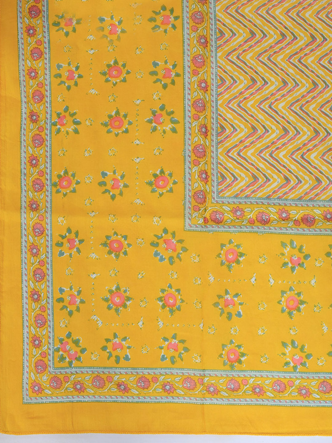 Printed Cotton Blend Kurta With Pant &amp; Dupatta