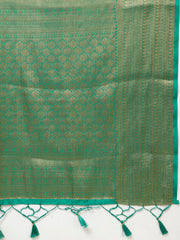 Zari Border Booti Woven Handloom Saree