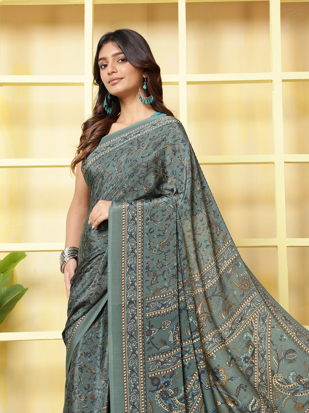 Digital Printed Crepe Saree