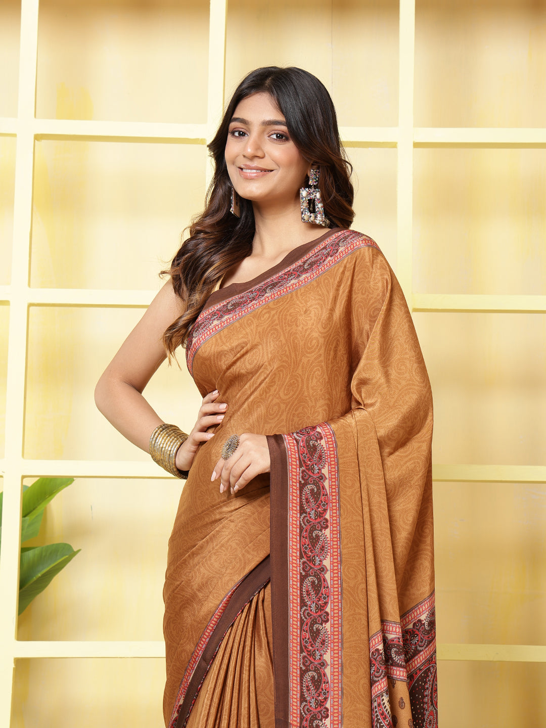 Digital Printed Crepe Saree