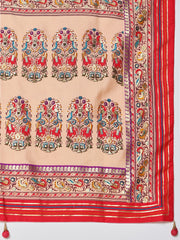 Bandhani Printed Art Silk Woven Saree