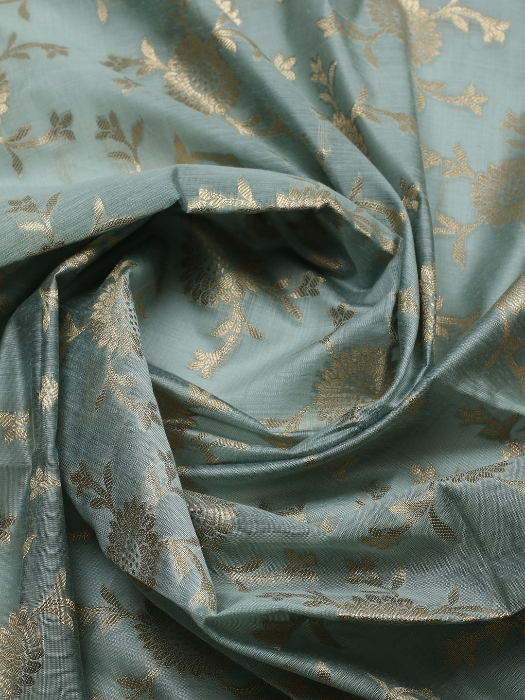 Woven Design Chanderi Unstitched Suit With Pant &amp; Dupatta