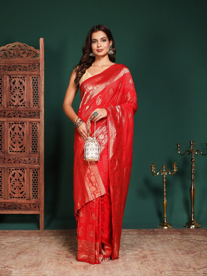 Plain Crepe Saree