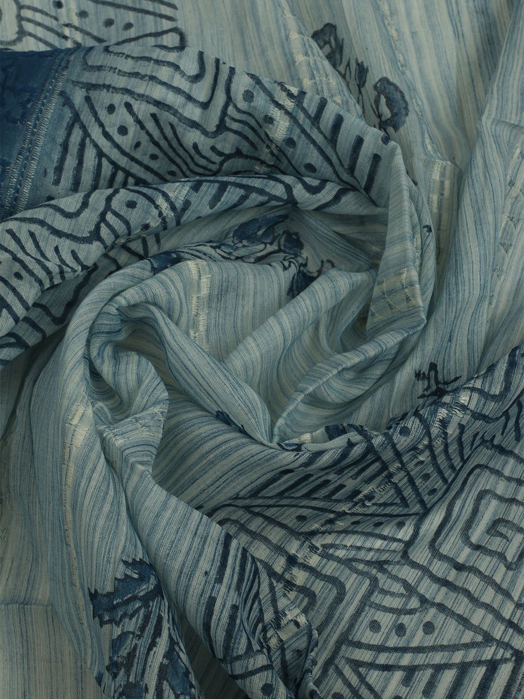 Printed Cotton Unstitched Suits Printed Suit With Pant &amp; Dupatta