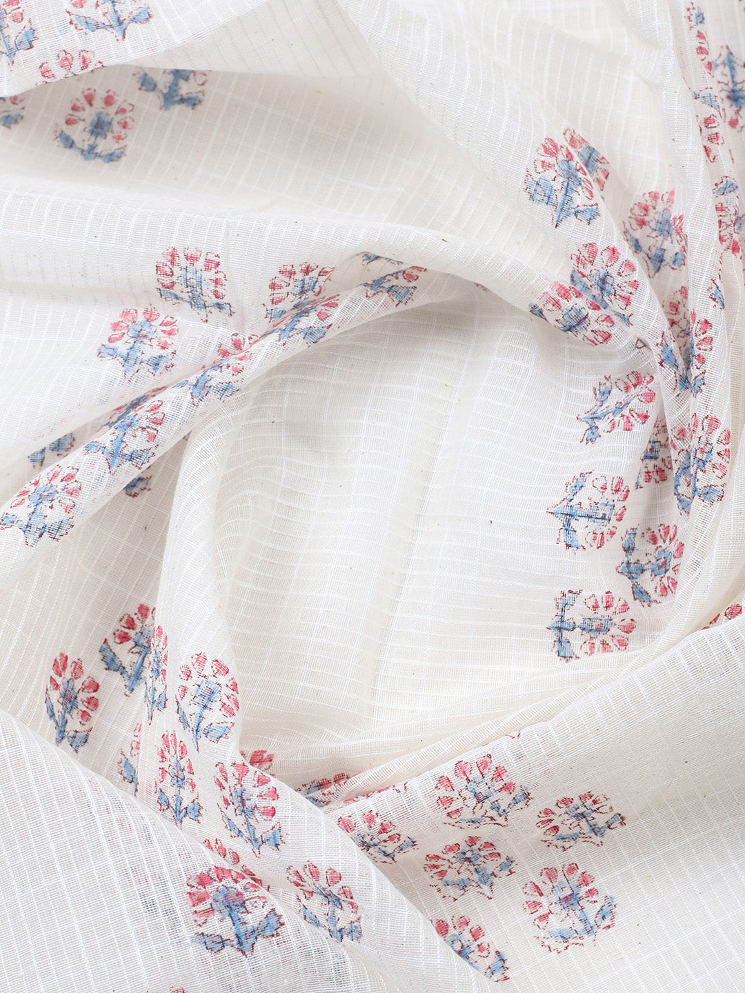 Printed Cotton Blend Unstitched Suit With Pant &amp; Dupatta
