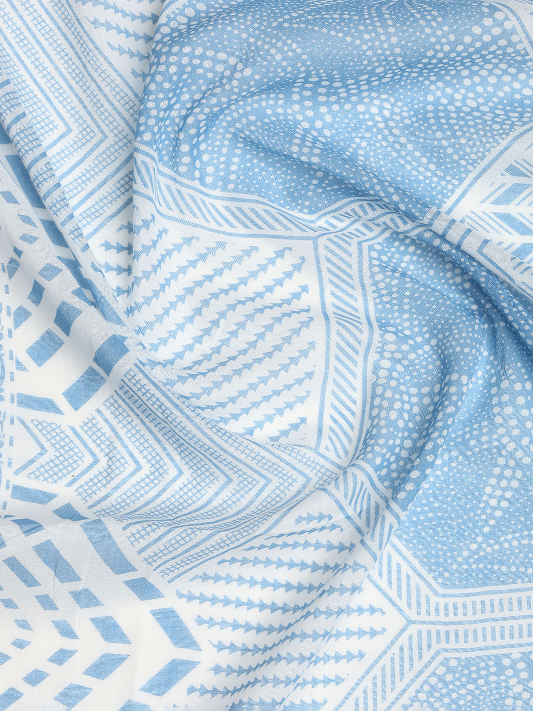 Printed Cotton Blend Unstitched Suit With Dupatta