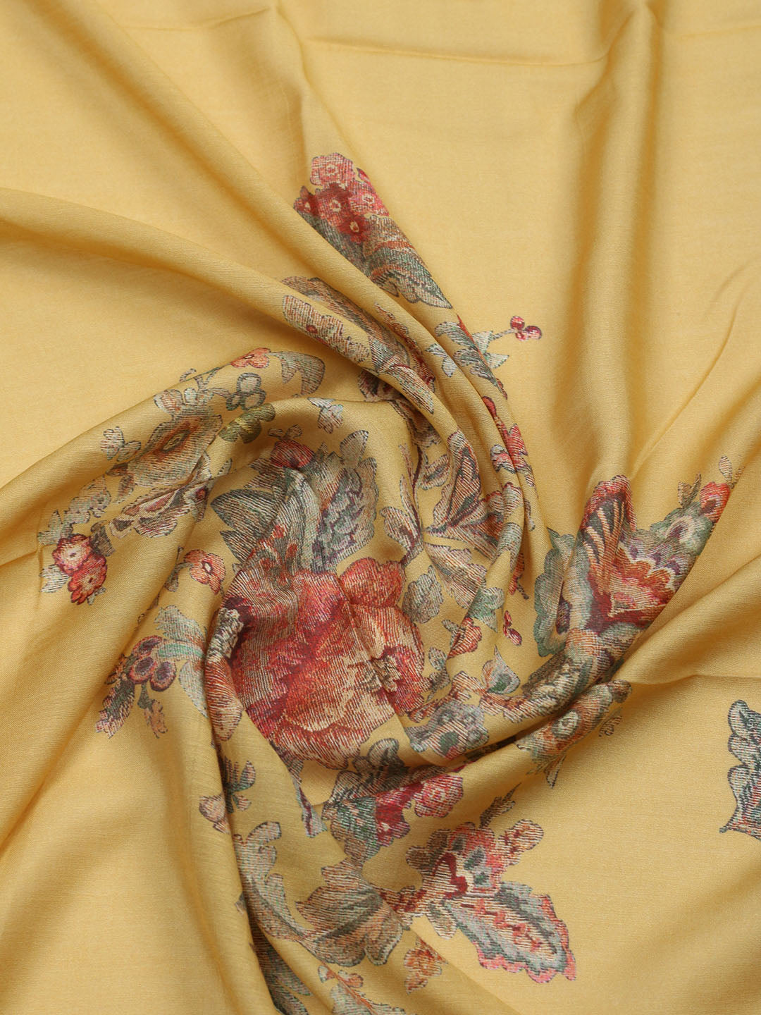 Embellished Muslin Unstitched Suit With Pant &amp; Dupatta