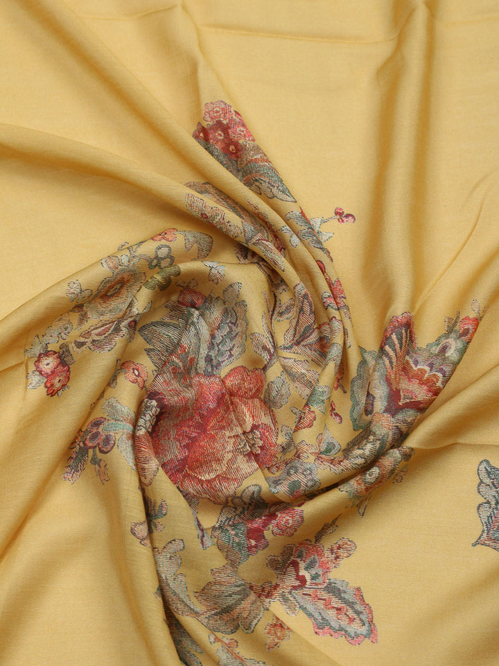 Embellished Muslin Unstitched Suit With Pant &amp; Dupatta