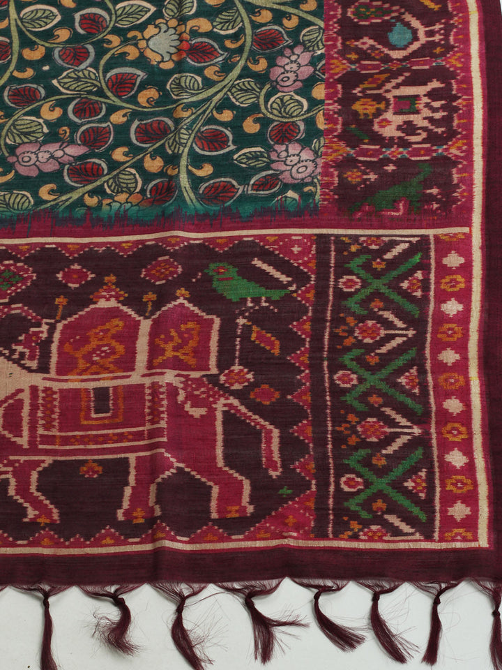 Printed Tussar Saree