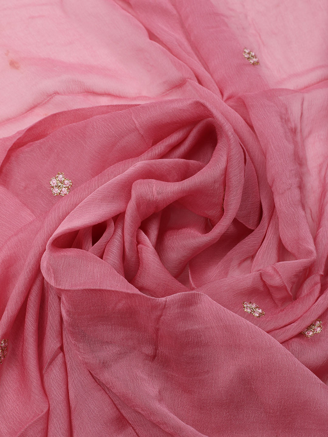 Embroidered Organza Unstitched Suit With Dupatta