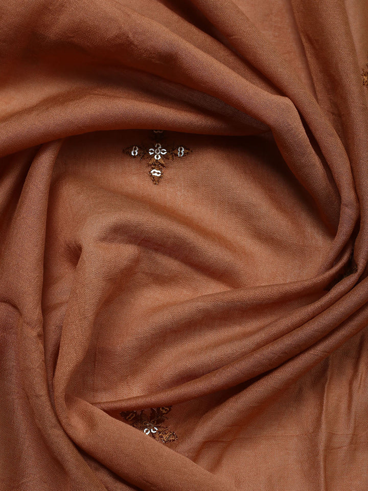 Embroidered Cotton Unstitched Suit With Pant &amp; Dupatta