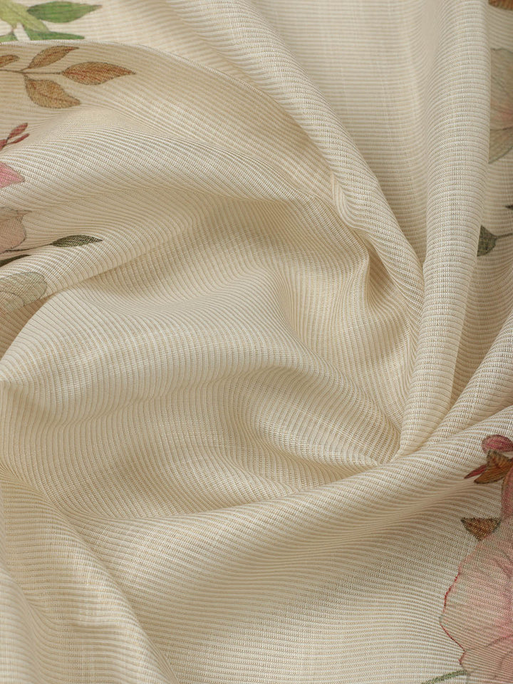 Printed Tissue Unstitched Suit With Pant &amp; Dupatta