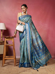 Printed Art-Tusser Saree