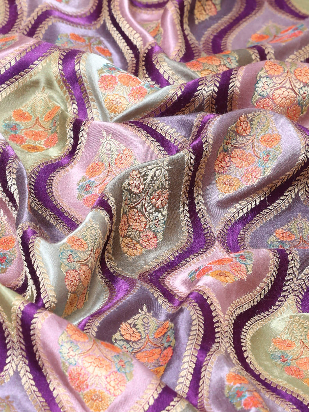 Zari Jaal Woven Satin Saree