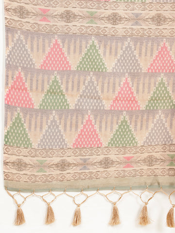 Digitally Floral Printed Cotton Saree