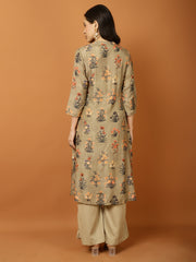 Printed Cotton Blend Kurta