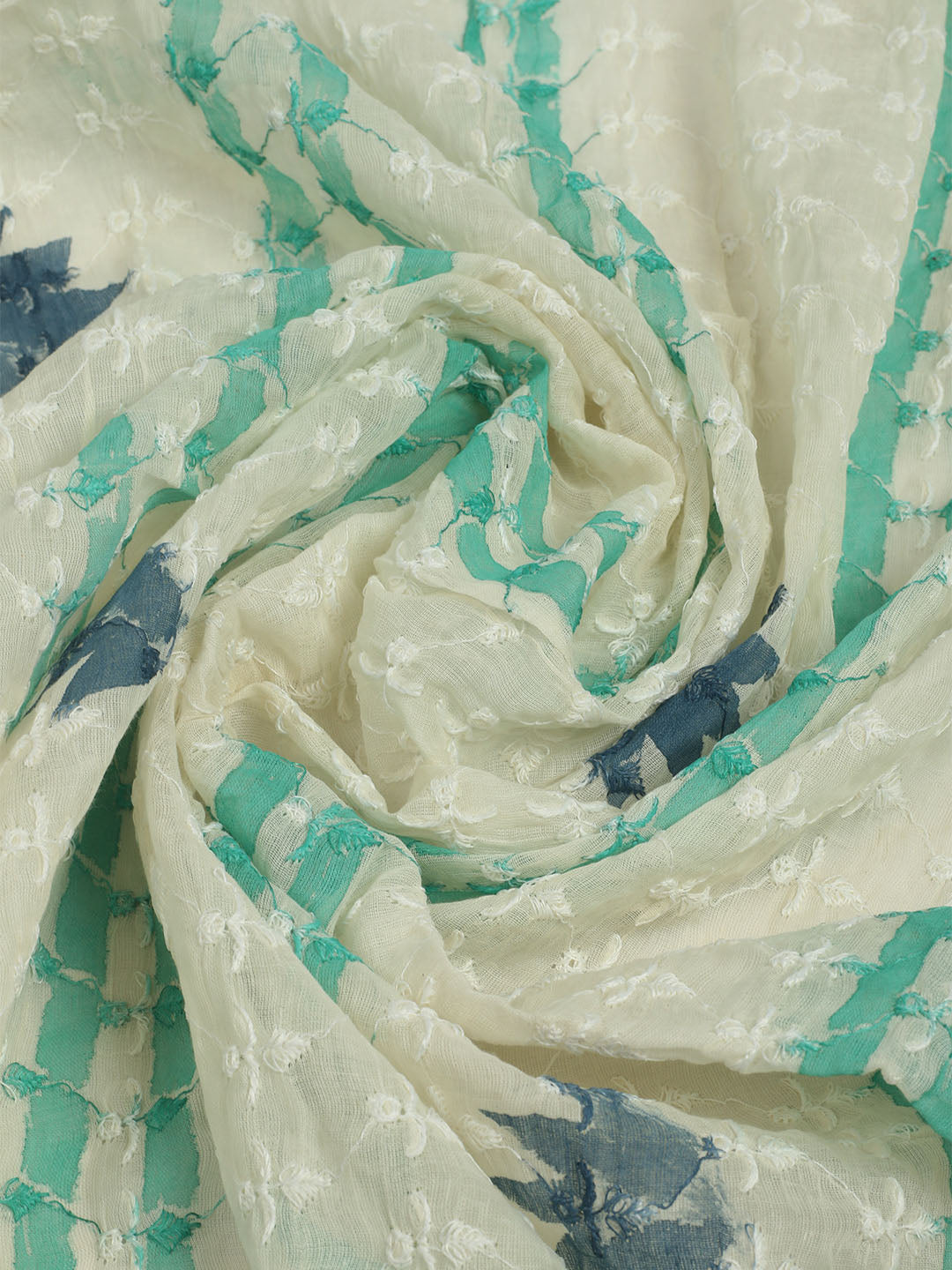Printed Cotton Unstitched Suits Printed Suit With Pant &amp; Dupatta