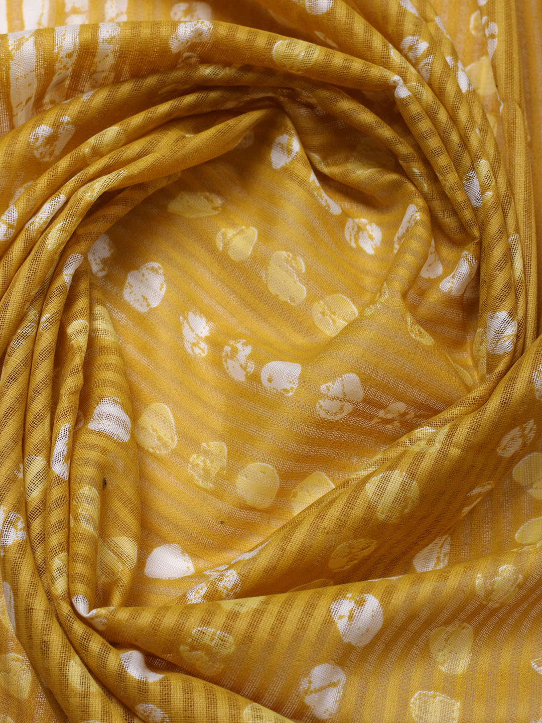 Printed Cotton Blend Unstitched Suit With Pant &amp; Dupatta