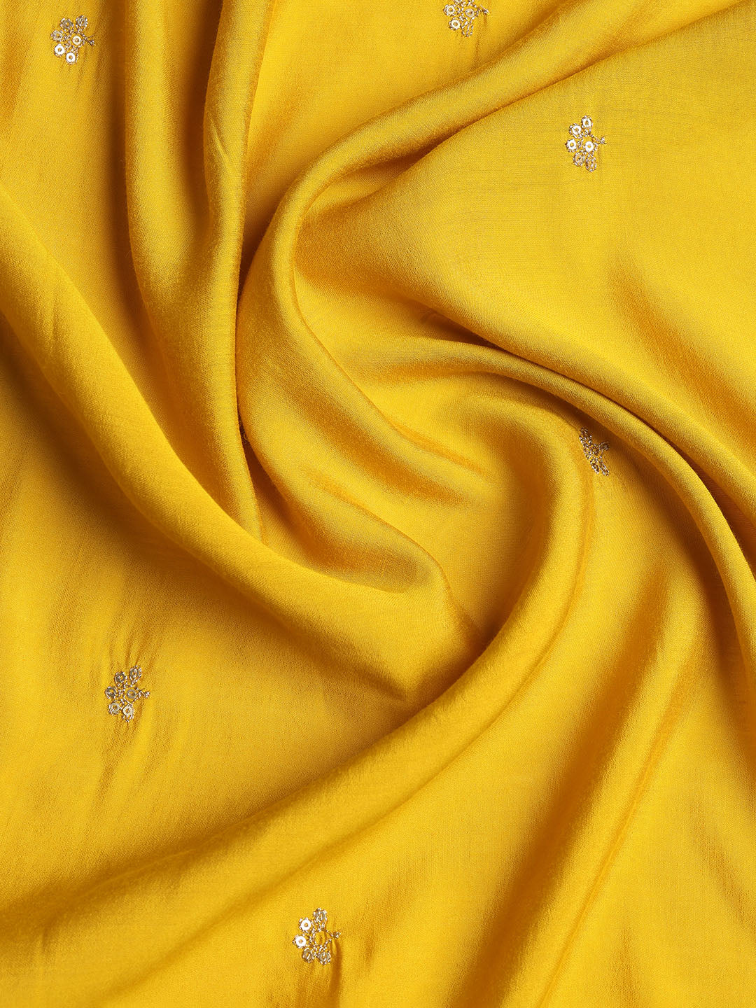Neck Embroidered Chanderi Unstitched Suit With Dupatta