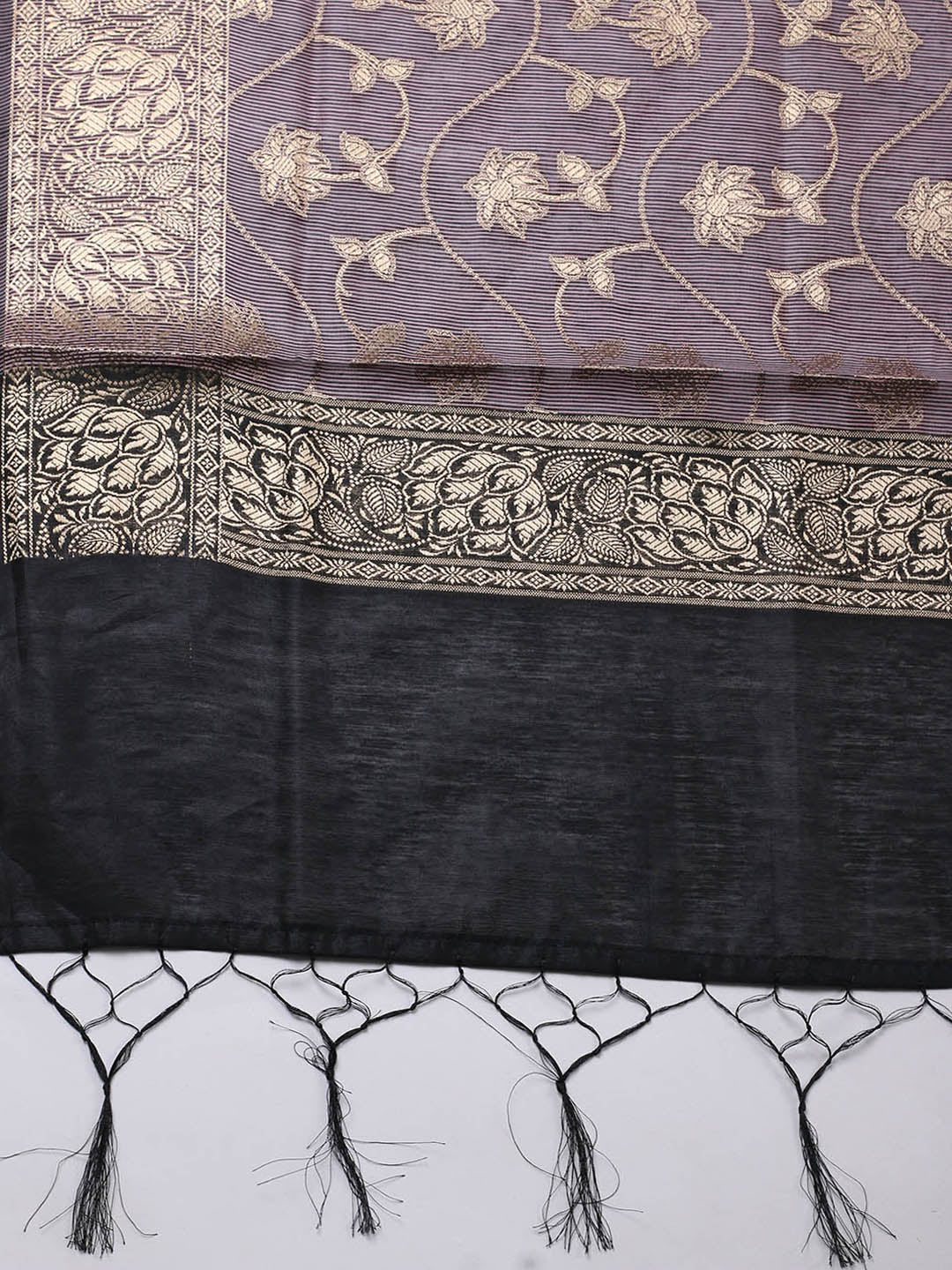 Banarasi Chanderi Unstitched Suit With Pant &amp; Dupatta