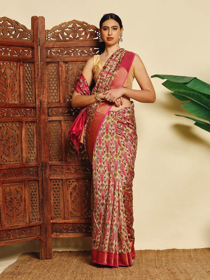 Digital Printed Art Silk Saree