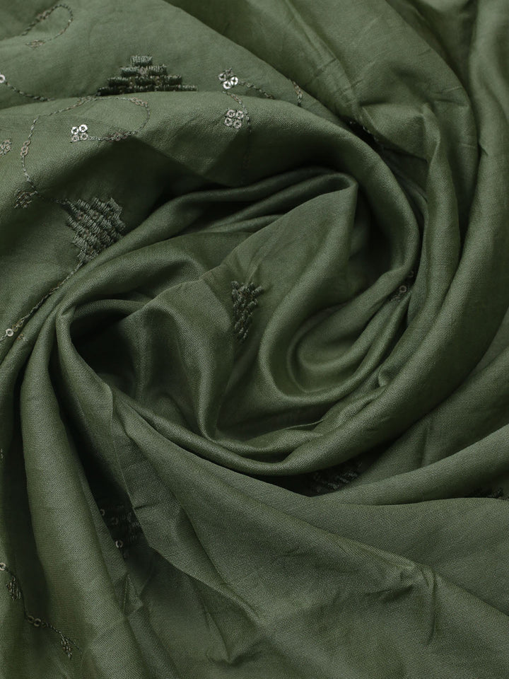 Printed Cotton Blend Unstitched Suit With Dupatta