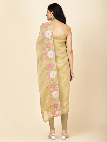 All Over Embroidery Georgette Unstitched Suit With Dupatta