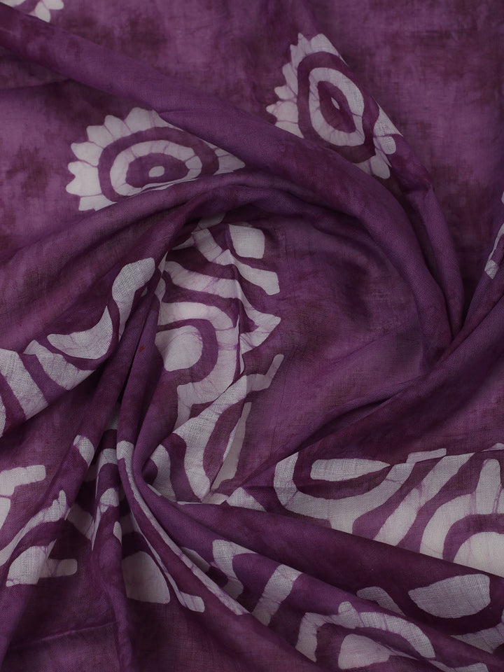 Printed Cotton Unstitched Kurta With Pant &amp; Dupatta