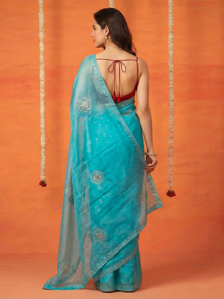 Embroidered Art Silk Saree