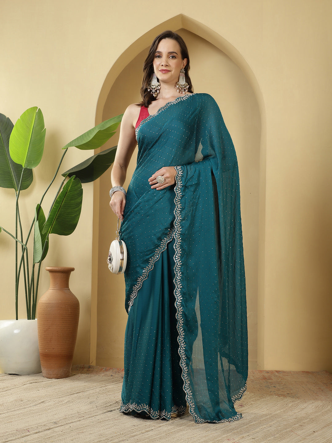 Digital Printed Chiffon Saree