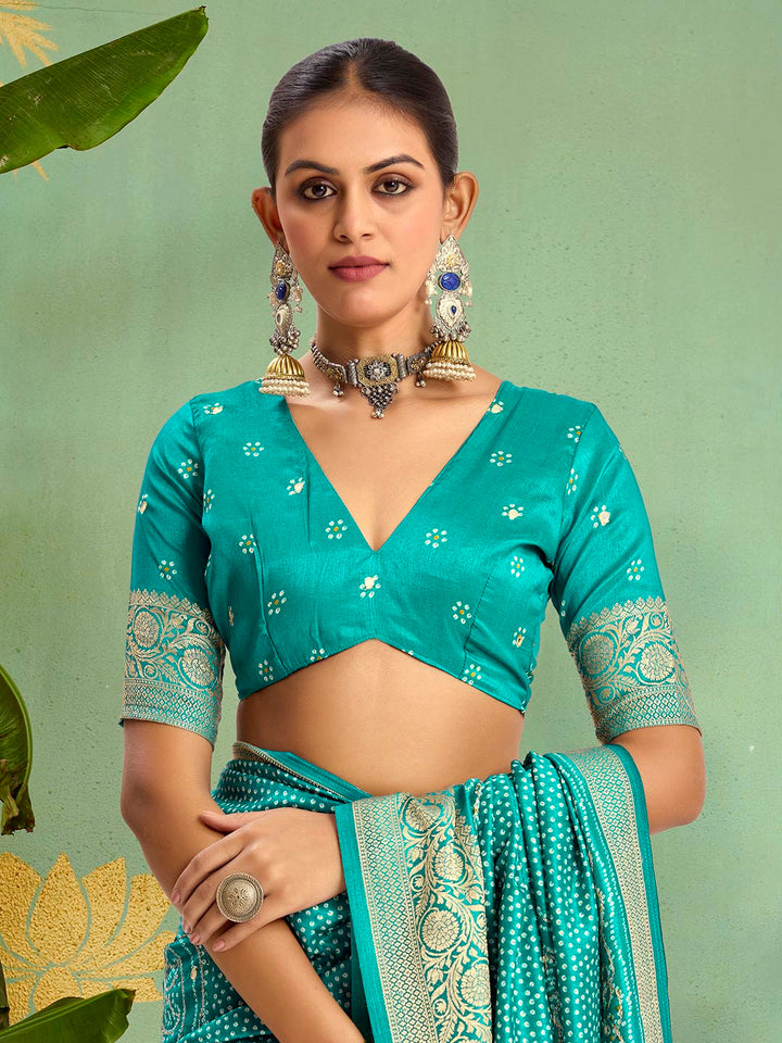 Digital Printed Art Silk Saree