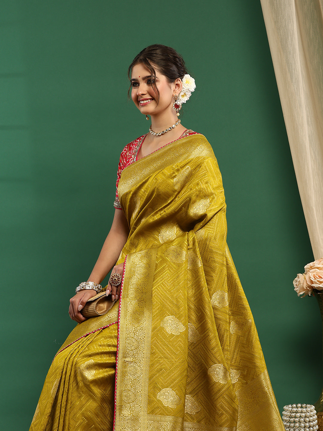 Embroidered Banarasi Saree