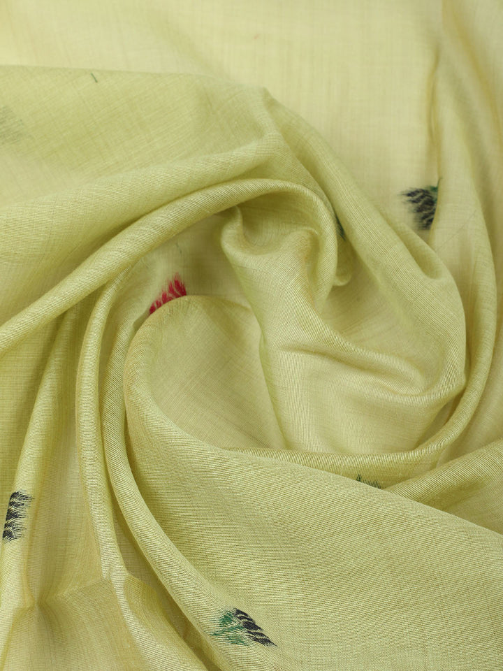 Embroidered Chanderi Unstitched Suit With Pant &amp; Dupatta