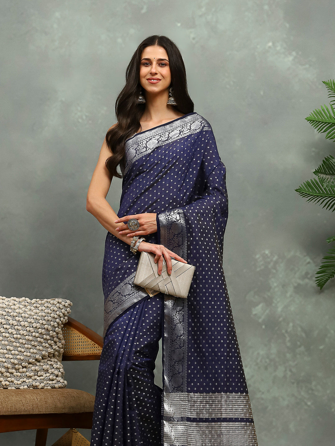 Zaari Border Art Silk Saree