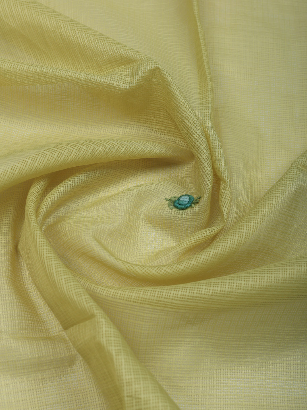Embroidered Cotton Blend Unstitched Suit With Pant &amp; Dupatta