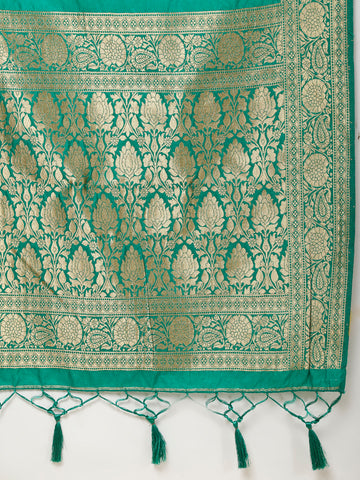 Plain Zari Border Woven Handloom Saree