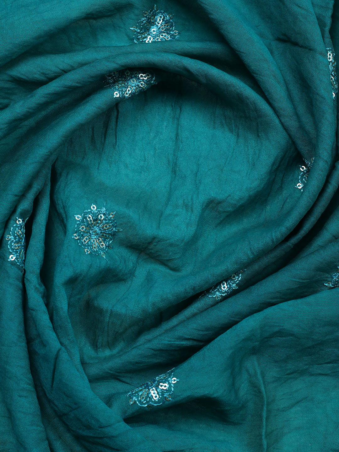 Embroidered Cotton Unstitched Suit With Pant &amp; Dupatta