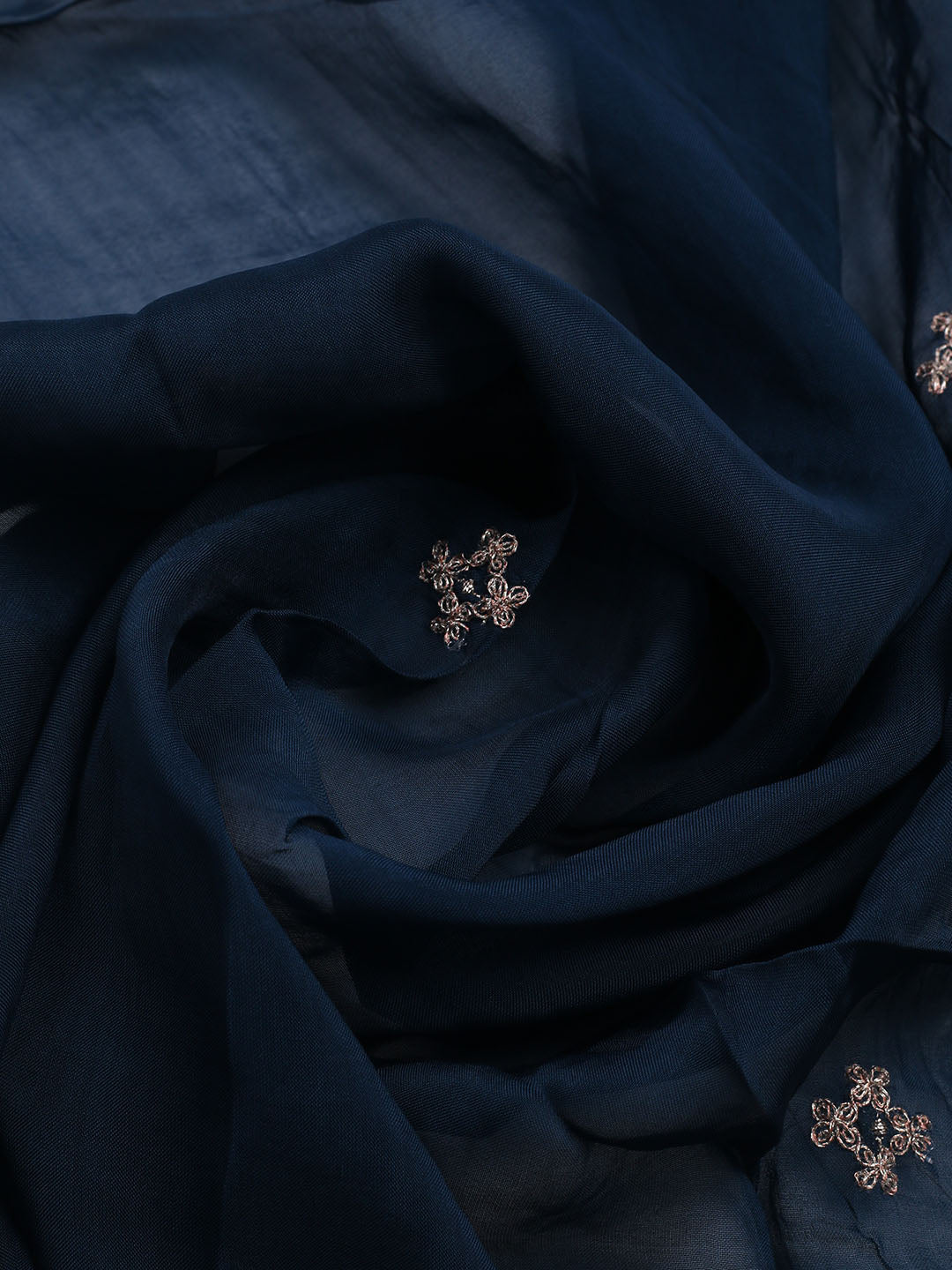 Embroidered Chanderi Unstitched Suit With Dupatta