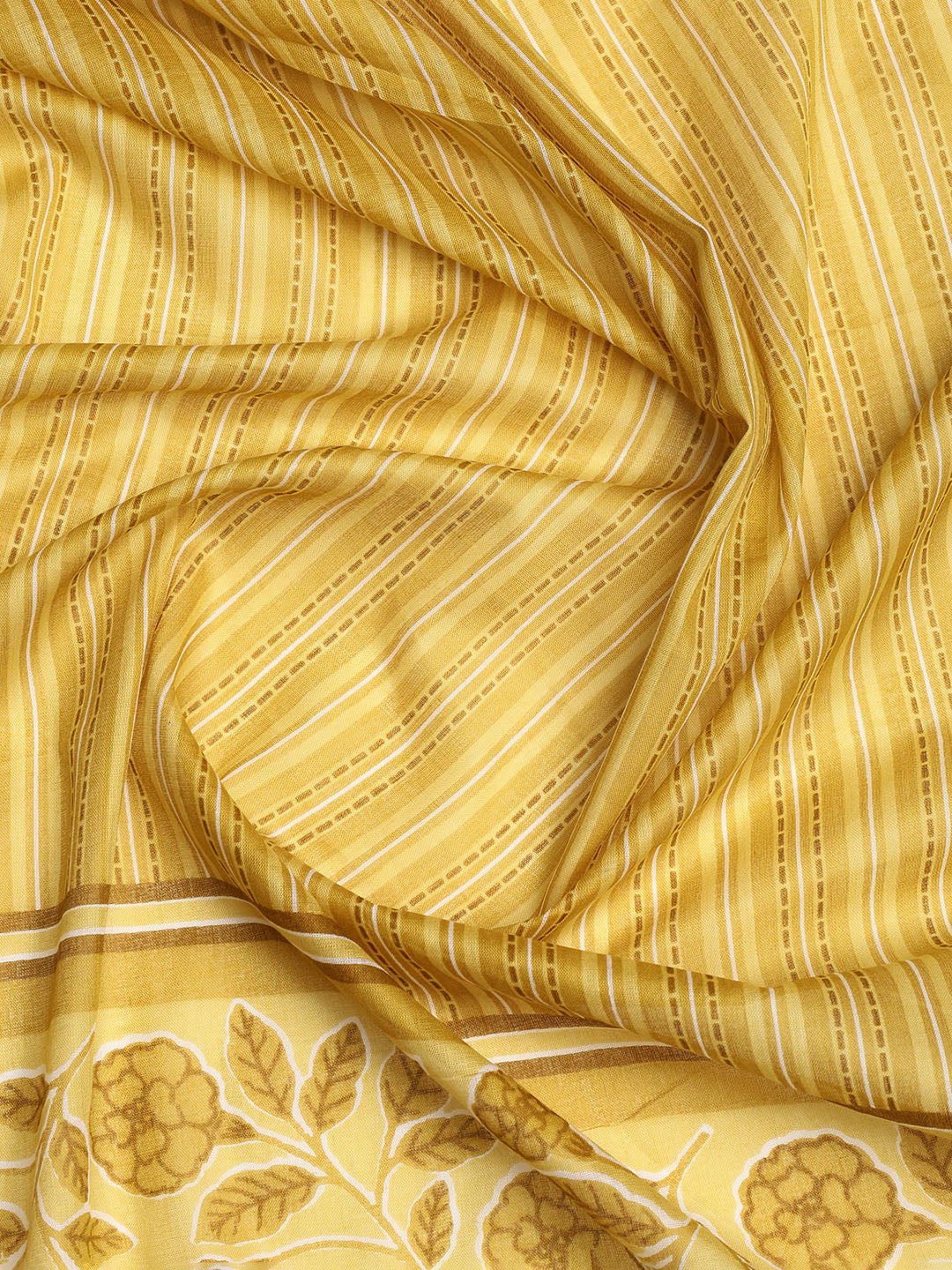 Printed Cotton Blend Unstitched Suit With Dupatta