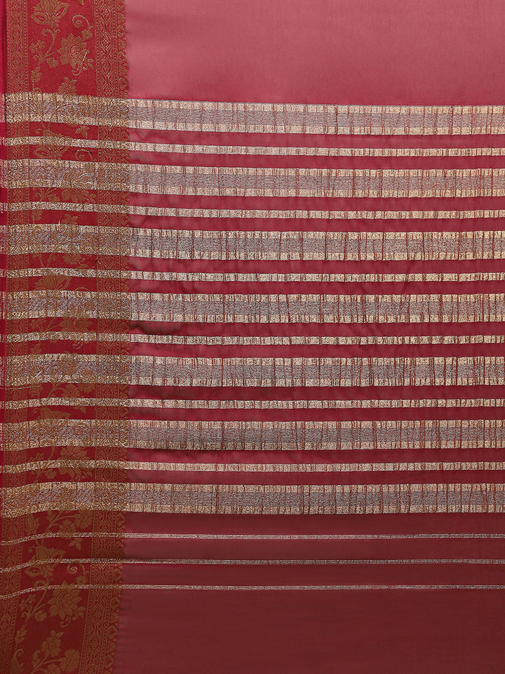 Zari Border Chiffon Woven Saree
