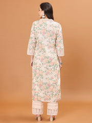 Printed Cotton Kurta With Pants