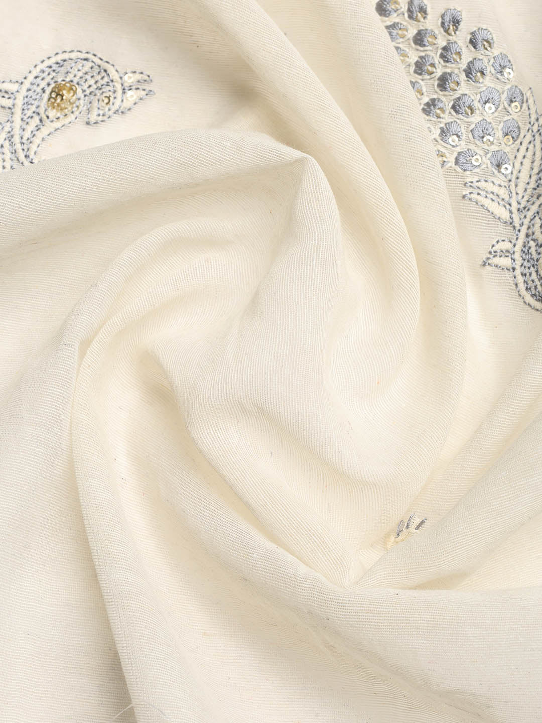 Embroidered Cotton Blend Unstitched Suit With Dupatta