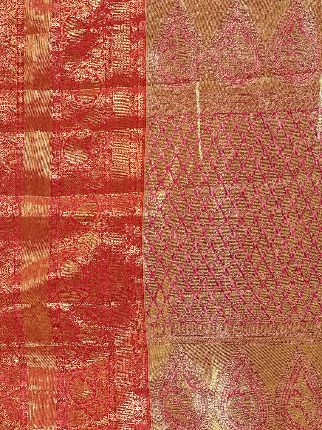 Woven Brodcade Zari Jaal Art Silk Saree
