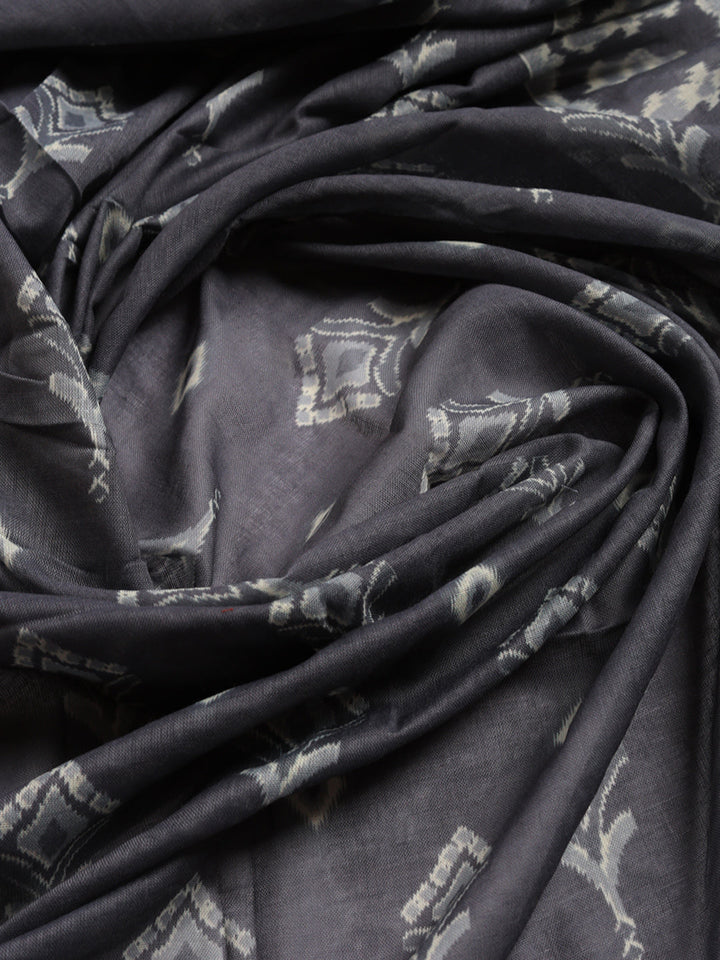 Printed Cotton Blend Unstitched Suit With Pant &amp; Dupatta
