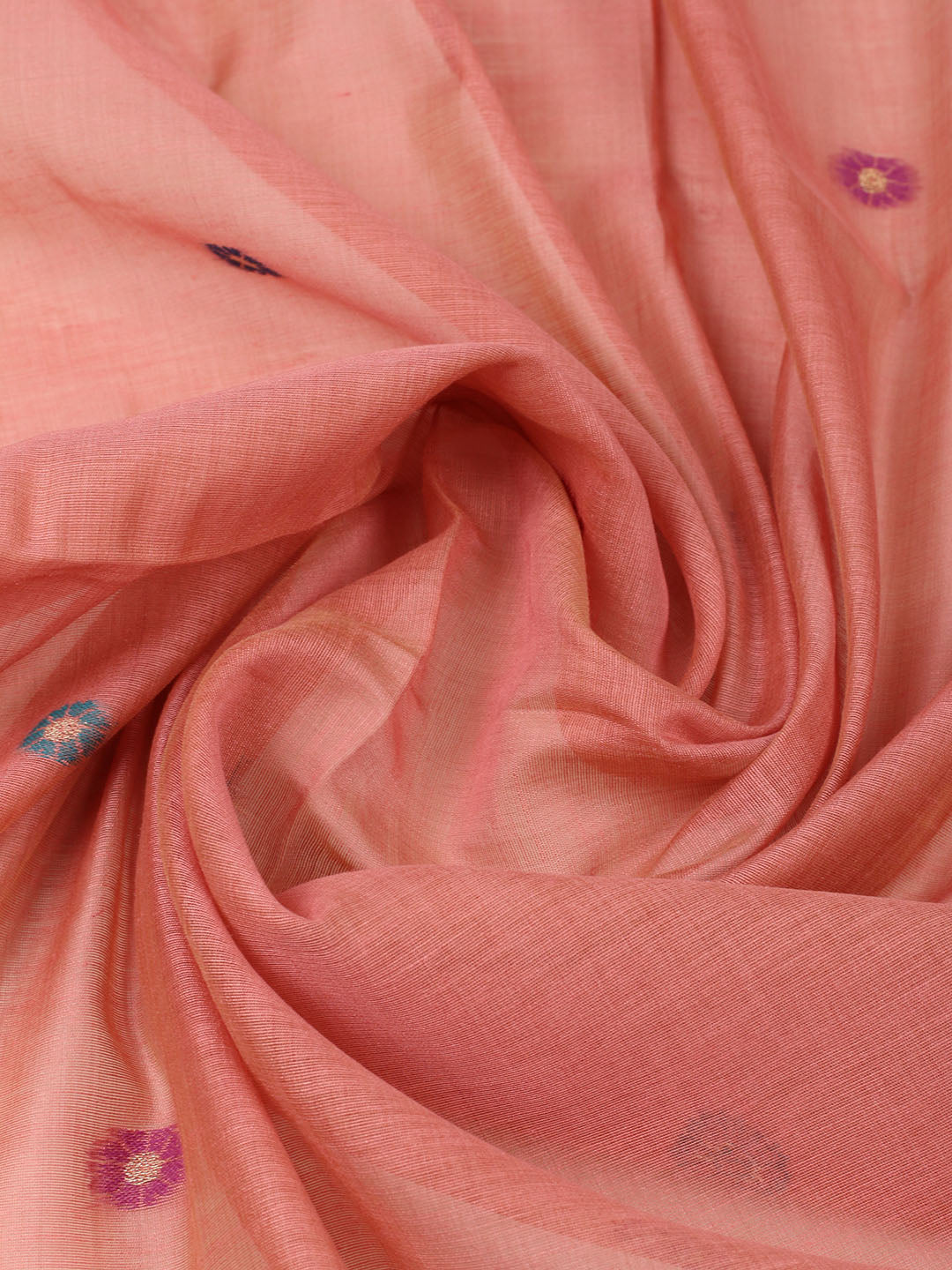 Embroidered Chanderi Unstitched Suit With Pant &amp; Dupatta