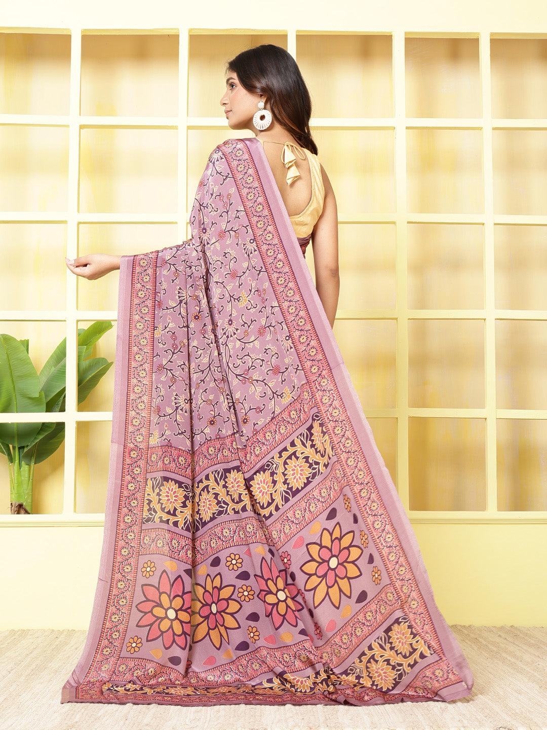Digital Printed Crepe Saree
