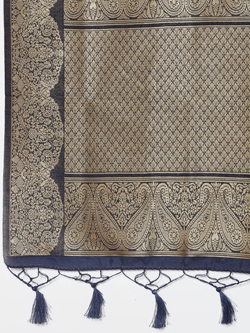 Zari Border Booti Handloom Woven Saree